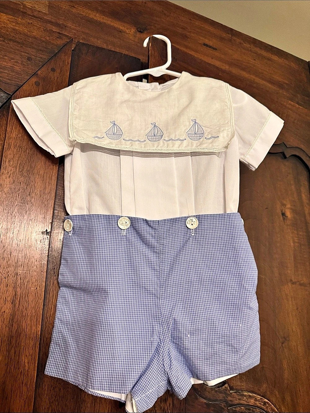 Trudy & Rom Baby Gingham Romper 2T